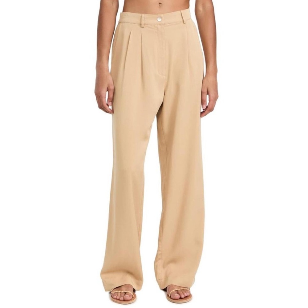 DONNI Twill Pleated Pants